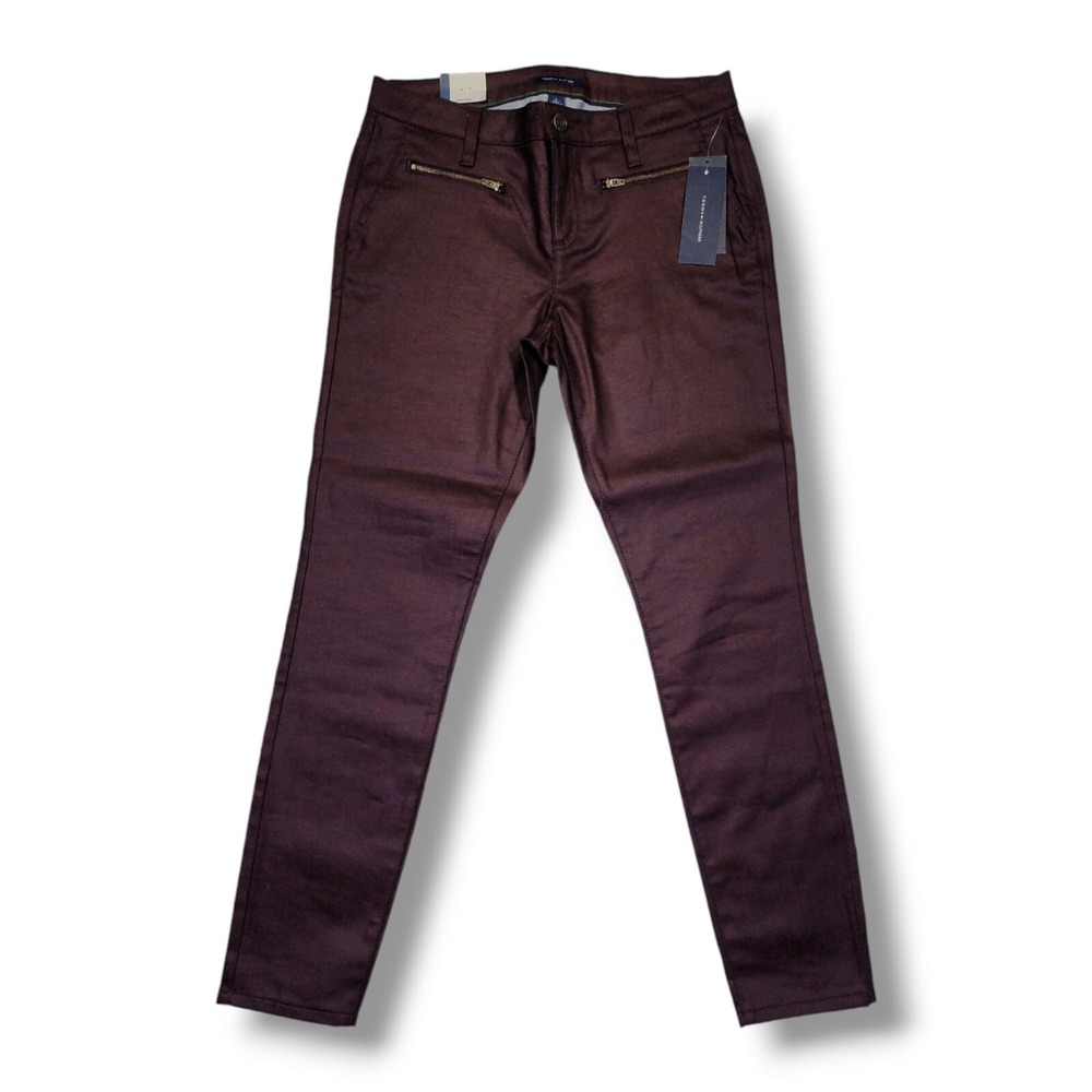 TOMMY HILFIGER Metallic Purple Modern Skinny Jeans Pants Size Women's 8 32x30‎